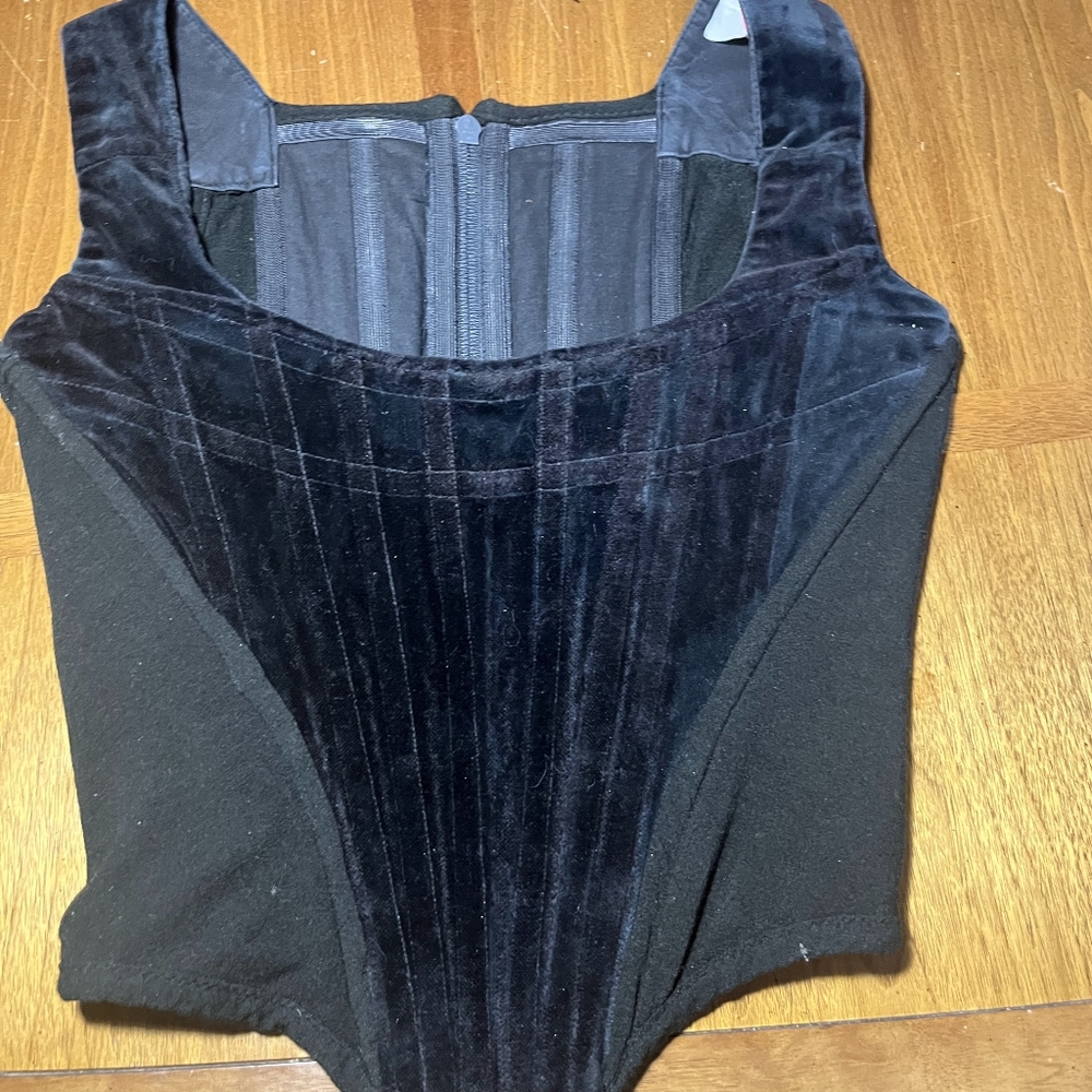 Vivienne Westwood Corset Black velvet and cotton size 42